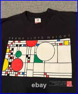 Vintage Frank Lloyd Wright Balloons & Confetti Window Long Sleeve Shirt XXL 1993