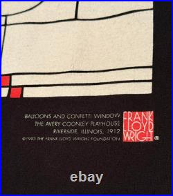 Vintage Frank Lloyd Wright Balloons & Confetti Window Long Sleeve Shirt XXL 1993