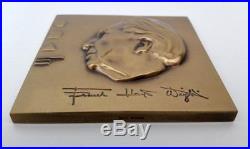 Vintage Frank Lloyd Wright Bronze Paperweight Medallic Art Co. Romeo & Juliet