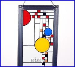 Vintage Frank Lloyd Wright Coonley Playhouse Stained Glass Panel 19 X 4.75