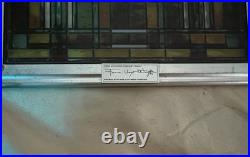Vintage Frank Lloyd Wright Design Stained Glass Panel Art Piece