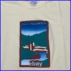 Vintage Frank Lloyd Wright Falling Water T-shirt 80s Architecture