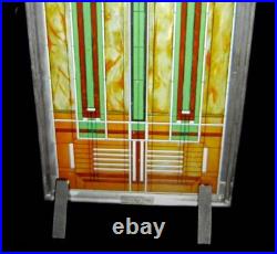 Vintage Frank Lloyd Wright Foundation Approved Stained Glass Window Model Framed