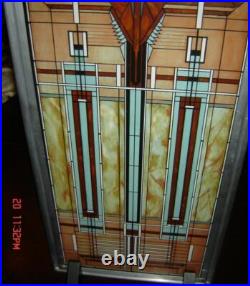 Vintage Frank Lloyd Wright Foundation Approved Stained Glass Window Model Framed