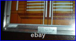 Vintage Frank Lloyd Wright Foundation Approved Stained Glass Window Model Framed