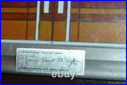 Vintage Frank Lloyd Wright Foundation Approved Stained Glass Window Model Framed