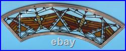 Vintage Frank Lloyd Wright Foundation Stained Art Glass Butterfly Arch Panel