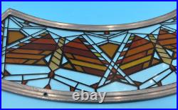 Vintage Frank Lloyd Wright Foundation Stained Art Glass Butterfly Arch Panel