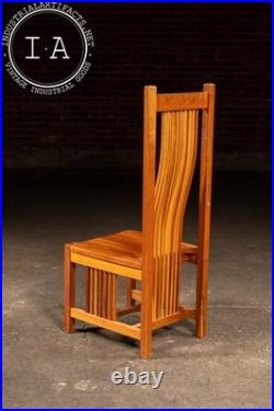 Vintage Frank Lloyd Wright-Inspired High-Back Arts & Crafts Chair