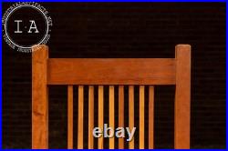 Vintage Frank Lloyd Wright-Inspired High-Back Arts & Crafts Chair