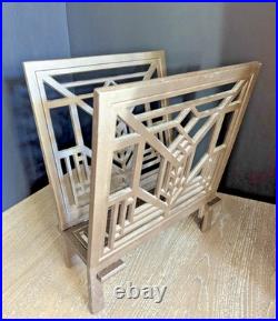 Vintage Frank Lloyd Wright Lake Geneva Tulip Window Magazine Rack