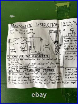 Vintage Frank Lloyd Wright Marionette Puppet By Ken Vogel Strings Included