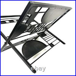 Vintage Frank Lloyd Wright Metal Geometric Magazine Rack/ Record Holder