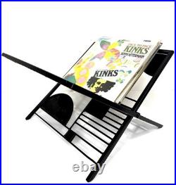 Vintage Frank Lloyd Wright Metal Geometric Magazine Rack/ Record Holder