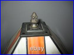 Vintage Frank Lloyd Wright Mission Style Stained Glass 20 Table Lamp Inspired