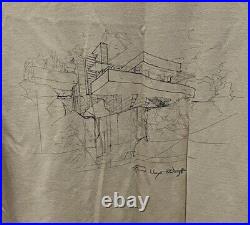 Vintage Frank Lloyd Wright Museum Fallingwater Hanes Beefy T shirt plus size 2XL