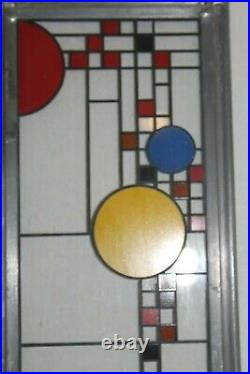 Vintage Frank Lloyd Wright Stained Glass Panel 19 X 4.75 Parade