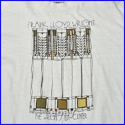 Vintage Frank Lloyd Wright Study Center T-shirt 1989 Architecture Sz Large