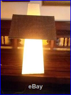 Vintage Frank Lloyd Wright Style Table Triangle Lamp 25 tall