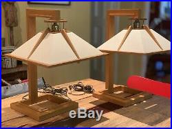 Vintage Frank Lloyd Wright Taliesan Table Lamps Set Of 2