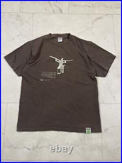 Vintage Frank Lloyd Wright Tokyo Japan Quote T Shirt Faded Brown Size L
