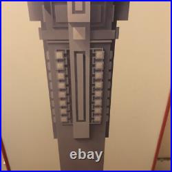 Vintage Frank Lloyd Wright Unity Temple Print Framed Column 1989 Poster