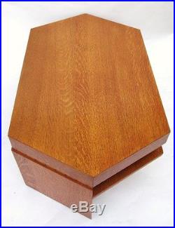 Vintage Frank Lloyd Wright Widdicomb Wooden Hexagonal Two Tier Coffee Table