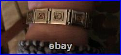 Vintage Museum Modern Art MoMA Frank Lloyd Wright Sterling Silver Panel Bracelet