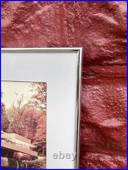 Vintage Photograph Frank Lloyd Wright Falling Water House Framed Matted