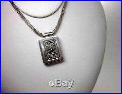 Vintage Sterling Silver Frank Lloyd Wright Locket Charm Necklace by MOMA NY