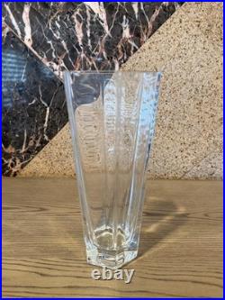 Vintage Tiffany & Co Crystal Clear Frank Lloyd Wright Vase Unique Home Decor 10