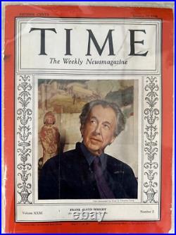 Vintage Time Magazine Featuring Frank Lloyd Wright January 17, 1938