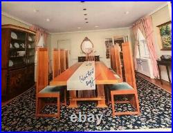 Vtg 1986 Frank Lloyd Wright for Cassina Allen Dining Table 101x42x28 Padding