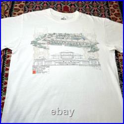 Vtg 90s Andazia Frank Lloyd Wright Imperial Hotel Tokyo T-Shirt sz XL art escher
