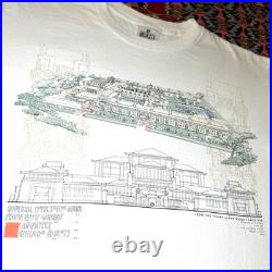 Vtg 90s Andazia Frank Lloyd Wright Imperial Hotel Tokyo T-Shirt sz XL art escher
