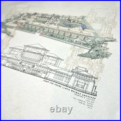 Vtg 90s Andazia Frank Lloyd Wright Imperial Hotel Tokyo T-Shirt sz XL art escher