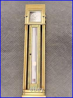 Vtg Bulova Brass Mini Miniature Clock Frank Lloyd Wright Collection Design B0597