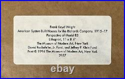 Vtg FRANK LLOYD WRIGHT Mid Century Modern ASBH Model C3 & E3 Lithoprints MOMA
