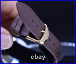 Vtg FRANK LLOYD WRIGHT Watch Men Dana Thomas House Leather NEW BATTERY & BAND