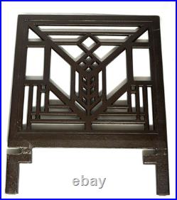 Vtg Frank Lloyd Wright Lake Geneva Tulip Window Magazine Rack Cast Metal