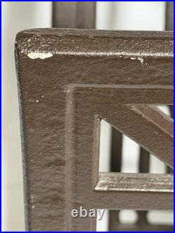 Vtg Frank Lloyd Wright Lake Geneva Tulip Window Magazine Rack Cast Metal