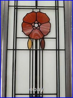 Vtg Glassmasters Frank Lloyd Wright Stained Glass Window Art Institute Chicago