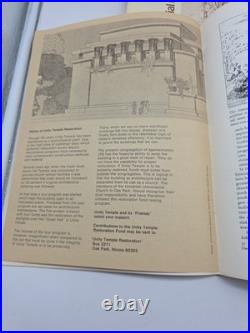 Vtg Prairie School Review lot 6 Frank Lloyd Wright Unity Temple 1967-70 Ephemera