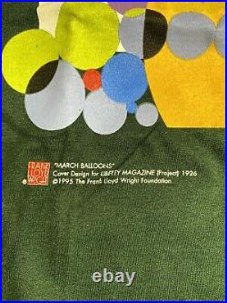 Vtg UNWORN Original FRANK LLOYD WRIGHT FOUNDATION 1995 T Shirt MARCH BALLOONS XL