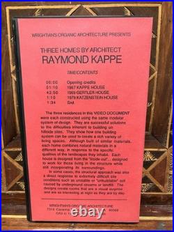 WRIGHTIAN's ORGANIC ARCHITECTURE Series Frank Lloyd Wright VHS Kappe Goff etc x6