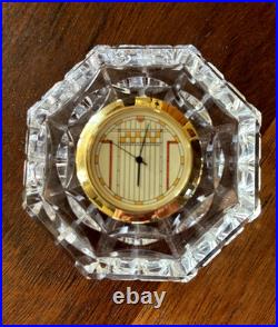 Waterford Crystal Clock 5 Octagon Desk Mantle Frank Lloyd Wright Works Ireland