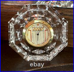 Waterford Crystal Clock 5 Octagon Desk Mantle Frank Lloyd Wright Works Ireland