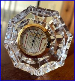 Waterford Crystal Clock 5 Octagon Desk Mantle Frank Lloyd Wright Works Ireland