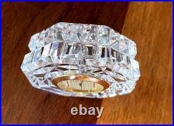 Waterford Crystal Clock 5 Octagon Desk Mantle Frank Lloyd Wright Works Ireland