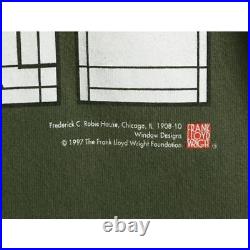 Ys47 JPN L size 90S Frank Lloyd Wright Art Illustration Print T-Shirt Men'S L /